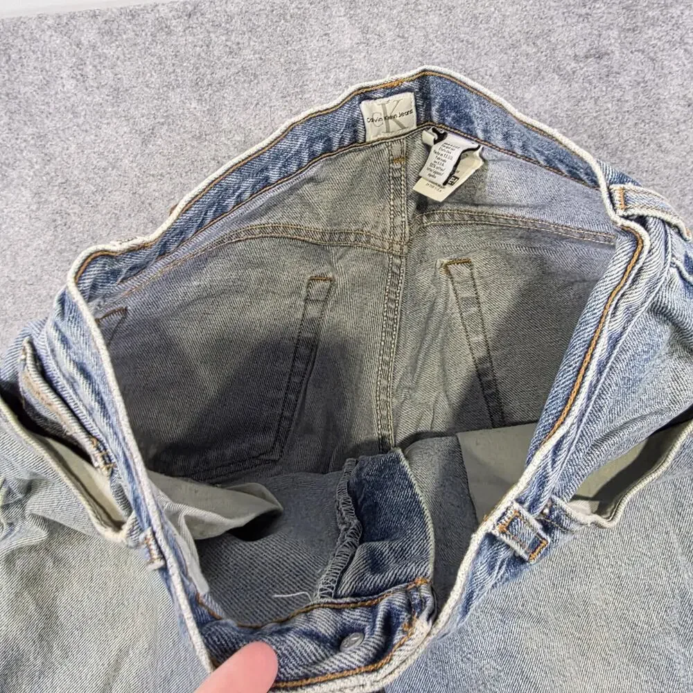 Vintage 90s Calvin Klein Jeans Mens 31x34 Blue Easy Fit Stonewash‎ Denim USA